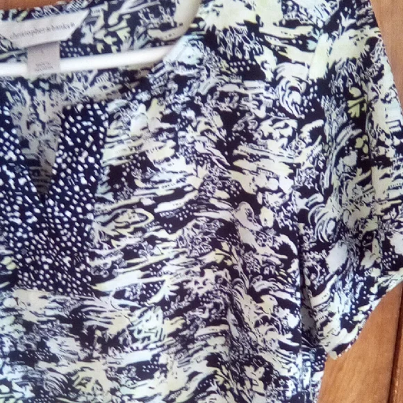 Christopher & Banks Monochrome Patterned Blouse - Picture 4 of 16